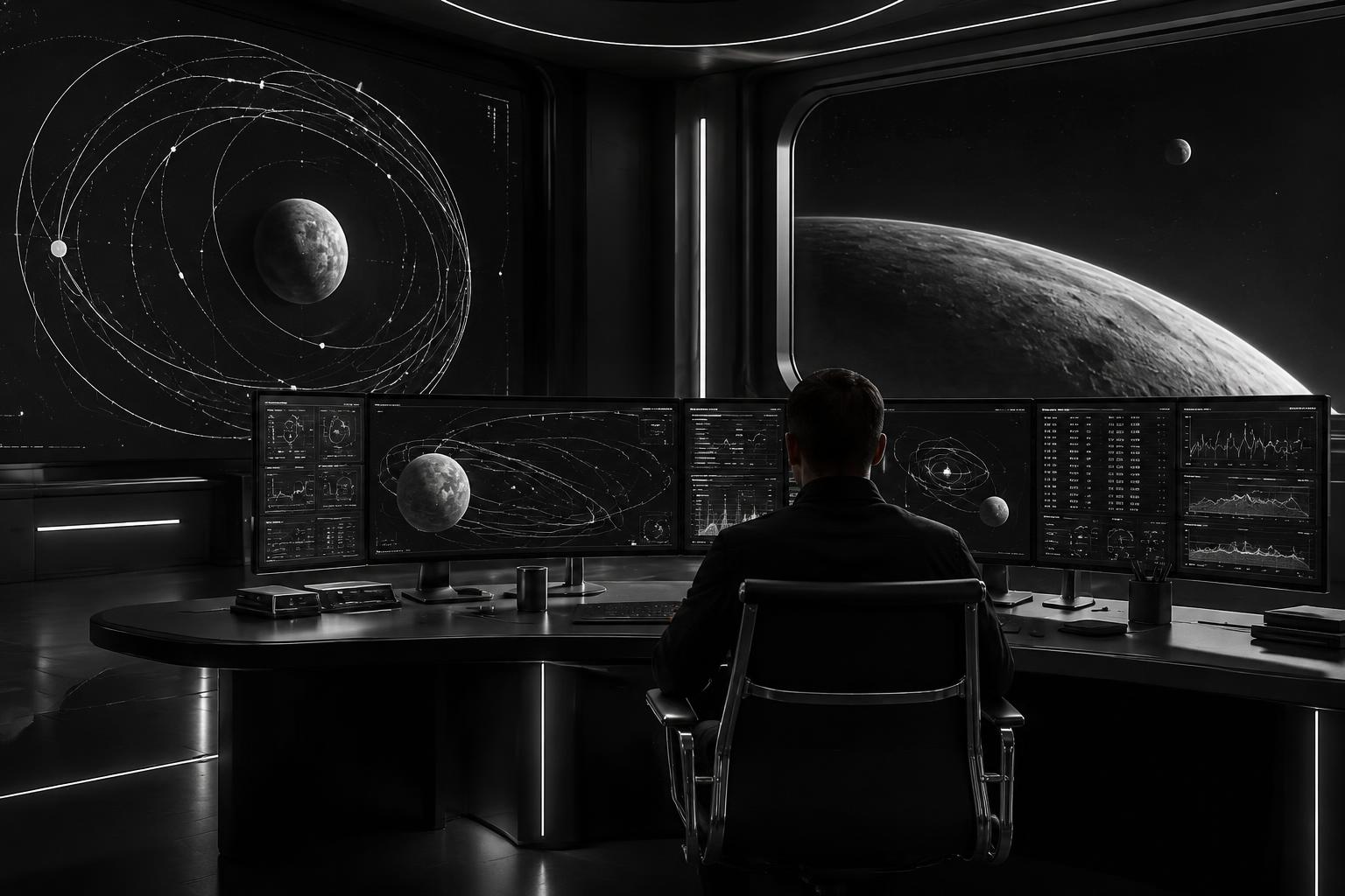 An operator at the Orbit command center